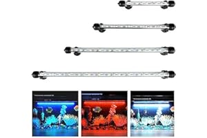 GreenSun LED Aquarium Light, Submersible Multi-Color Waterproof Fish Tank Light Underwater Crystal Glass Lights Suitable for Saltwater and Freshwater-15 inch(38 cm)
