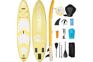 ARTETHYS SUP Paddle Board, 11ft Stand UP Paddle Board Inflatable with Kayak Seat and SUP Accessories, Adj Paddle, Pump, Backpack, Leash, Waterproof Bag, Non-Slip Deckpad for Adults