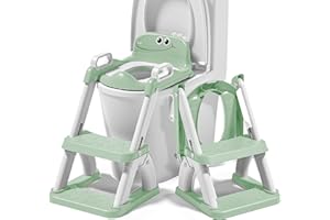 SUPERBE BEBE Réducteur de toilette enfant avec marche – Siège WC pliable pour apprentissage de la propreté – Rehausseur WC enfant avec escalier antidérapant – Pour garçons et filles