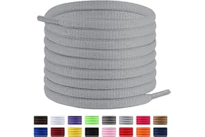 Dafannis Cordones ovalados para zapatos deportivos, 2 pares de cordones semicirculares para zapatillas, zapatillas de correr, zapatillas de baloncesto y zapatillas de deporte