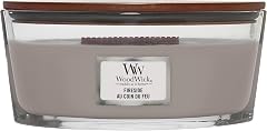 WoodWick Ellipse Candela Profumata | Fireside | con Stoppino Scoppiettante | Durata della Combustione: Fino a 50 Ore