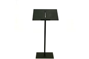 BE FURNITURE Black Metal Lectern, Podium, Speakers Stand, Lecterns, Menu Holder, Front of House Stand
