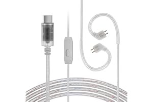 EZ EAR CCZ C03 USB-C Kopfhörerkabel mit 4N versilbertem OFC, TFZ-Pins-Anschluss, 120 cm Länge und DAC-Chip. Kompatibel mit In-Ear-Monitoren wie KBEAR KS1, KS2, KS10, CCZ Melody, DC01 PRO, DC02, DC03.