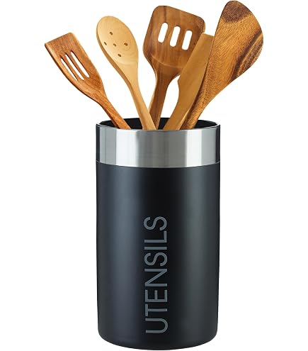 IBILI Portautensili In Porcellana Bone China, Nero, Dimensioni 30x12x14 Cm – Design Elegante Per La Tua Cucina
