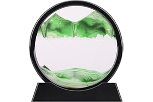 QLKUNLA Bewegliche Sandkunst Bild Flüssige Bewegung 3D Tiefsee Sandlandschaft in Bewegung Display Fließender Sand Rahmen Entspannende Desktop Home Office Arbeit Dekor Kunst Spielzeug