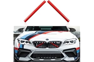 OYDDL 2 pieces front grille insert strips, radiator grill trim, compatible with BMW F20 F21 F22 F23 F44 F45 F46 F30 F31 F34 F32 F33 F36 G30 G38 G32 G11 G12 F25 G. 01 F26 G02 G05 Car Accessories (A, Red)