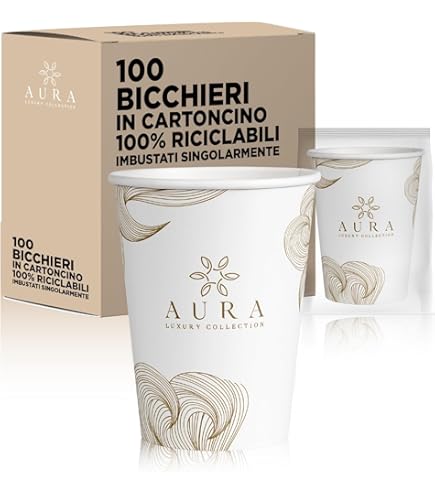 Hôtel Restauration Gobelets En Papier Mecup - 200 Pièces - 200 Ml - Emballés Individuellement - Biodégradables - Pour Hôtel Ou B&B Biodégradable Sans Plastique