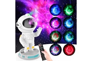 ‎SOARLING Soarling Sternenhimmel Projektor Kinder, Astronaut Projektor mit Fernbedienung und Timer, Galaxy Projector, LED Astronaut Sternenprojektor Nachtlicht 8 Nebelmodi, Geschenk für Kinder und Erwachsen
