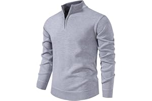 GENERIC Maglia Uomo Collo Alto Termica Uomo Felpa con Mezza Zip Giacca Maglione Senza Cappuccio Inverno Felpa Pile Pullover Invernale Lupetto Maglia Uomo Invernale Maglione Uomo Felpa Sweatshirt