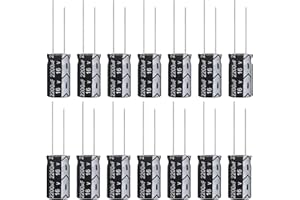 ALLECIN 2200uF 16V 10x20mm Electrolytic Capacitor 2200 uF MFD 16 Volt 0.39x0.79in Aluminum Capacitors (Pack of 15)