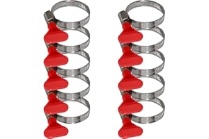 AZISHA Fascette Metalliche Stringitubo 25-40mm - 10 Pezzi Fascette Stringitubo Inox - Regolabile Fascette Metallo – Fascette In Acciaio Inox Per Tubi Piscina,Giardino,Gas,Lavatrice,Auto E Acqua