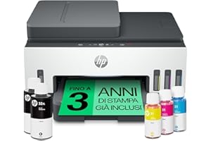 HP Smart Tank 7605 28C02A, Stampante Multifunzione a Colori, Serbatoio d'Inchiostro ad Alto Volume di Stampa, Fino a 12000 Pagine (Nero) e 8000 Pagine (Colore), F/R Automatica, Wi-Fi, Grigia