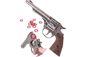 Toyland® 21cm (9") Die Cast Metal Cowboy Revolver Toy Pistol - 8 Shot Cap Gun - 96 Shots Included