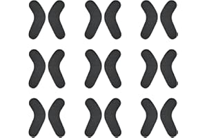 lasuroa 18pcs Ski & Snowboard Boots Fitting Pads, 3.54x0.98x0.12in Soft Boots Fitting Pads Ski Boots Foam Padding Self-Adhesive Foam Boots Padding Liners for Snowboarding (Black)