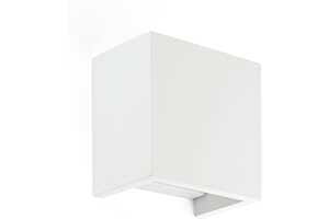 Faro Barcelona 63284 - OSLO Aplique, 40W, cuerpo de yeso, color blanco (bombilla no incluida)