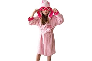 ELY PARKER Albornoz de Baño Niños y Niñas, Tela de Toalla de Algodón Turco, con Capucha, Animal, Súper Suave, Absorbente, Cómodo, Grueso