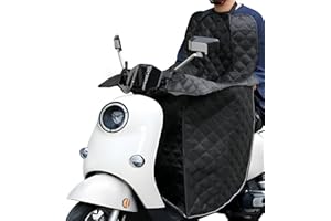 Favoto Housse de Jambes de Scooter Estival - Couverture pour Scooter Parasol Imperméable avec Bande Réfléchissante Universelle pour Véhicules à Deux Roues à Pédales Noir