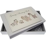 White Cotton Cards Album Fotografico Piccolo "Nanny's Boasting Book", Blu, Fatto A Mano, Per 32 Foto 6x4 Cm, Con Copertina In Perspex