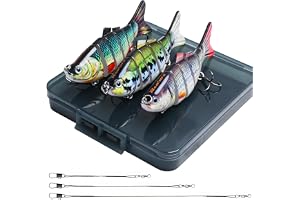 Realure 3 stycken flerledade gädda bete med 15 cm 23 cm 30 cm trådspår gädda fiskedrag set 3D konstgjort bete wobbler långsam