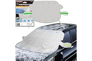 OEMASSIVE Frontscheibenabdeckung mit Magnet schutzt Seitenspiegel,Auto Scheibenabdeckung Winterschutz Faltbare Abnehmbare,Winterabdeckung Eisschutzfolie für Gegen Schnee Frost und Sonne 148cmx 120cm