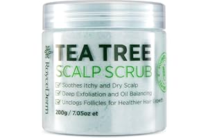 Roycederm Tea Tree Scalp Scrub: Soothing Hair & Scalp Care for Itchy, Dry, Flaky Scalp & Dandruff | Exfoliating & Hydrating with Tea Tree Oil for Women & Men