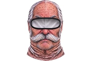 Rolig 3D-tryckt balaklava, vindtät hel ansiktshalsdamask för skidor | Andningsbar, UV-skydd, motorcykelhjälmfoder, cykling, snowboard, fest, män, kvinnor, vuxna, entusiaster