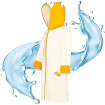 Smithy Bademantel Kinder Mit Frosch Kapuze - 100% Baumwolle