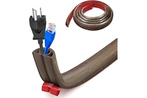 BOCGUY Canaleta flexible para cables pequeña, autoadhesiva, 3 m x 2 cm, fácil de cortar, montaje para todos los cables de alimentación domésticos