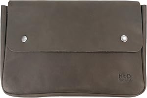 Hide & Drink, Vintage Folder Document Holder, File Case, A5 Binder, Envelope Portfolio, Pencil Pouch, Full Grain Leather, Handmade, Dark Jade