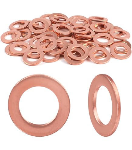 QUARKZMAN 58-delige set sluitringen van messing, M6, voor schroeven, ID