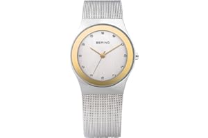 BERING 12927 Reloj de Cuarzo para Mujer con Caja de Acero Inoxidable de 27 mm y Esfera, Correa milanesa, Cristal de Zafiro y Resistencia al Agua de 3 ATM