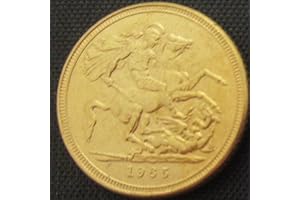 BoodLo 1 sterlina d'oro Britannica 1957-1968 10 Monete Commemorative placcate in Oro, Replica Straniera, 1965