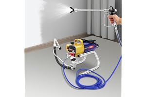 Airless färgspruta, elektriskt färgsprutsystem, färgsprutpistol med 8 m högtrycksslang, väggfärg, sprayfärg, spruta, högtryck
