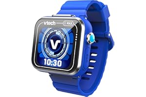 VTech KidiZoom Smart Watch Max, reloj para niños con juegos, cámara dual para fotos y selfies, 8 juegos, podómetro, pantalla a color, efectos divertidos y más, para bebés a partir de 4, 5, 6, 7 años,