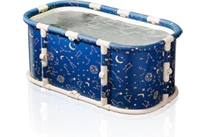 YYW Foldable Ice Bath Tub, Large Portable Soaking Bath Tub for Home Outdoors Gyms (3-Piece Insulation Set)