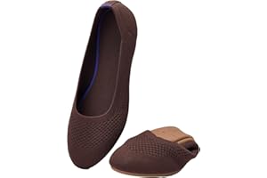 ZZS Damen Ballerinas Slip On Knit Kleid Schuhe Pumps Schuhe Runde Zehe