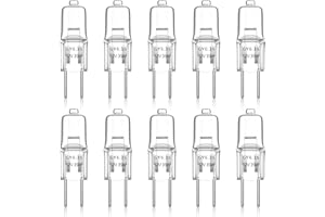 Doright Żarówki halogenowe GY6.35/G6.35 AC/DC 12 V super jasne 35 W dwubiegunowe typu JC miękkie ciepłe białe 2700 K akcentujące światło wciskane 2-biegunowe oświetlenie bazowe przezroczyste szkło żarówka do lampy biurkowej (10 szt.)