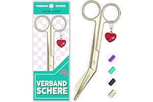 Nurse is Love Bandage Scissors Care Nurse Scissors Stainless Steel Sharp Rounded Tip for Rescue Scissors Trauma Scissors with Colourful Designs Nurse
