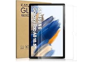 KATUMO [2 Piezas Protector Pantalla para Samsung Galaxy Tab A8 10.5 pulgadas 2021 (SM-X200/X205), 9H Transparente Cristal Pantalla Vidrio Templadopara Samsung Tab A8 10.5”,Antiarañazos