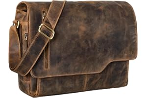 STILORD 'Marlon' Ledertasche Herren Business Uni Büro Vintage Umhängetasche groß DIN A4 mit 15.6 Zoll Laptop-Fach Elegante Aktentasche aus echtem Rinds Leder