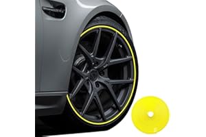 KLZWCP Car Wheel Protection Ring, 8m Wheel Rims Hub Protectors Decor Strip Self-Adhesive Protector Tape, Scratch Resistance Anti-Collision Alloy Wheel Rim Protectors Car Decoration (yellow)
