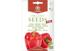 Poivron "Quadrato D'Asti Rosso", Graines certifiées biologiques prêt à Pousser Minigarden, 100% Naturelles sans Propagateurs Chimiques ni Génie Génétique, inclut entre 40 et 60 graines