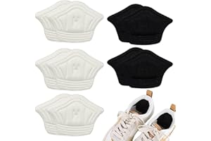 LUVADEYO Wyściółka na pięcie dla zbyt dużych butów. Pasuje do prawie każdego buta. Samoprzylepne dzięki mocnym samoprzylepnym podkładkom, możliwość przycięcia na wymiar. Wkładki z bawełny i gąbki. 5 par (mieszanka, 10 mm)