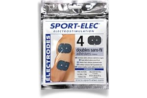 Sport-Elec Easf Lot de 4 electrode pour appareils Noir FR : Adultes (Taille Fabricant : Unique)