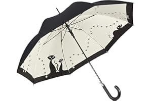 VON LILIENFELD®Parapluie Chats noirs Canne Grand Robuste Ouverture Automatique Double Épaisseur