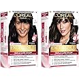 L’Oréal Paris Excellence Creme Hair Color, 3 Dark Brown/Natural Darkest Brown, 72ml+100g & L’Oréal Paris Excellence Creme Hair Color, 1 Black, 72ml+100g