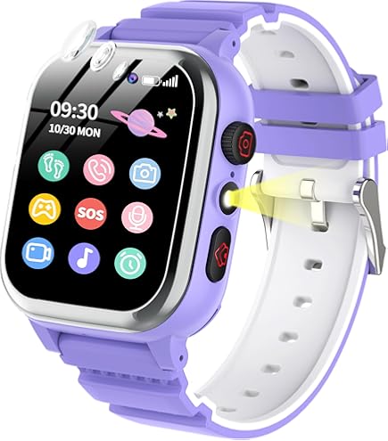 Montre Connectée Enfant 32 Jeux, Montre Enfant Garcon Fille HD Caméra Musique Vidéo Podomètre Livre Audio Réveil, MontreIntelligente EnfantCadeaux Anniversaire Pour Filles Et Garçons