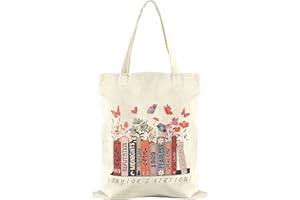 TOPJOWGA Bolsa de Tela, Tela Bolsos Mujer, Saco de Algodón para Pintar, Bolsa Tela Tote Bag, Bolso de Mano Para Mujer, Bolsas Lavable Reutilizable, Bolsa para Trabajo, Viajes, Compras 40x35cm