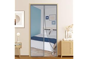 HRSMTY Moustiquaire Magnétique Pour Porte, Auto-AdhéSif en Maille Ultra Fine Aimantée Rideau, Fermeture Automatique Installation sans Outil Facile Anti Moustique Rideau,sans Percer