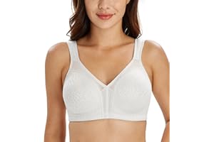 Lemorosy Damen Große Größen Komfort Vollschalen Ungepolstert Ohne Bügel Starker Halt Klassischer BH